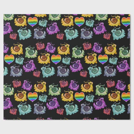 Regenboogslakken Verpakkingspapier Cadeaupapier (Vlak)