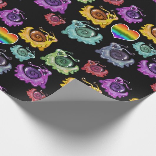 Regenboogslakken Verpakkingspapier Cadeaupapier (Hoek)