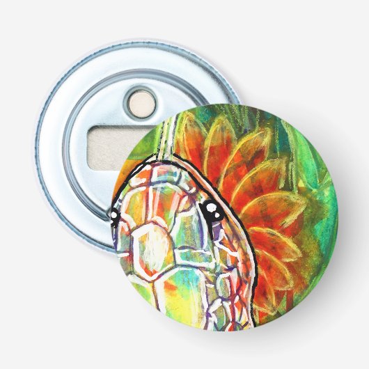 Regenboogslang Button Flesopener (Voorkant)