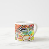 Regenboogslang espresso kop (Voorkant rechts)