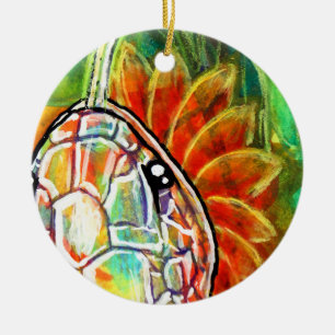 Regenboogslang keramisch ornament