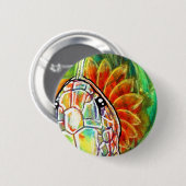Regenboogslang ronde button 5,7 cm (Voorkant /achterkant)