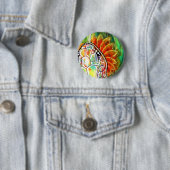 Regenboogslang ronde button 5,7 cm (In situ)