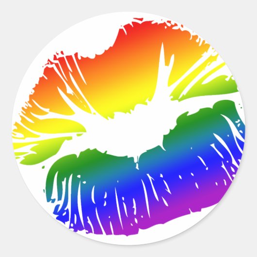 Regenboogslangen 1 ronde sticker (Voorkant)