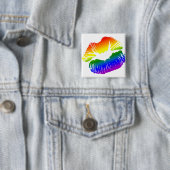 Regenboogslangen 1 vierkante button 5,1 cm (In situ)