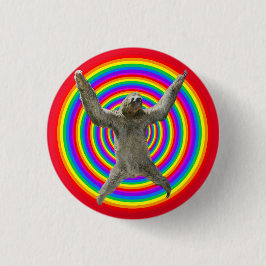 Regenboogsleuf Ronde Button 3,2 Cm