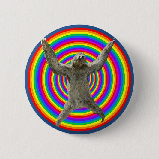 Regenboogsleuf Ronde Button 5,7 Cm (Voorkant)