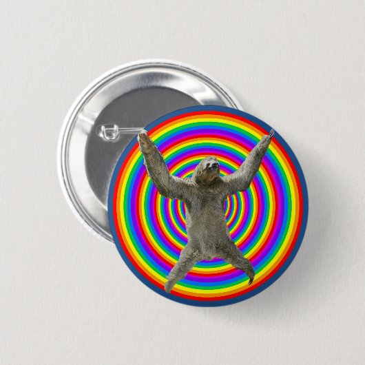 Regenboogsleuf Ronde Button 5,7 Cm (Voorkant /achterkant)