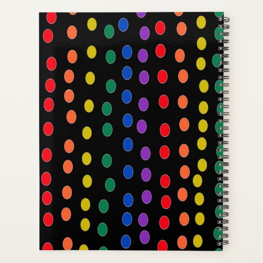 RegenboogSnoep Stippen op zwart Planner (Achterkant)