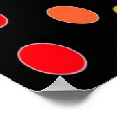 RegenboogSnoep Stippen op zwart Poster (Hoek)