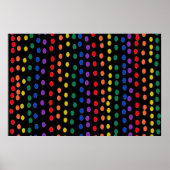 RegenboogSnoep Stippen op zwart Poster (Voorkant)