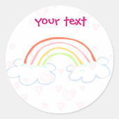 regenboogsnoer ronde sticker (Voorkant)