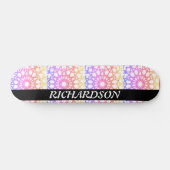  regenboogsnowflake personaliseert persoonlijk skateboard (Horizontaal)