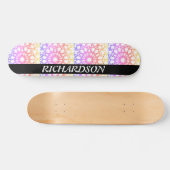  regenboogsnowflake personaliseert persoonlijk skateboard (Horizontaal)