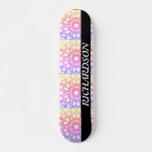  regenboogsnowflake personaliseert persoonlijk skateboard (Voorkant)