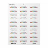 Regenboogsnowflakes vakantielabel etiket (Full Sheet)