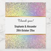 regenboogsparkle CUSTOM Wijn Etiket (Enkel label)