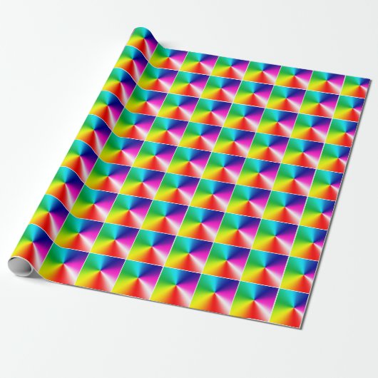 Regenboogspectrum Cadeaupapier (Uitgerold)