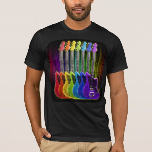 Regenboogspectrum Elektrische gitaar T-Shirt (Voorkant)
