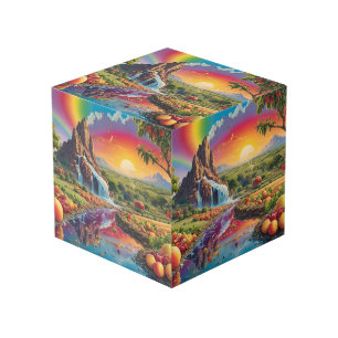 Regenboogspectrum fruitlandschap kubus