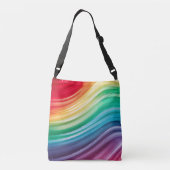 regenboogspectrumgolven crossbody tas (Achterkant)
