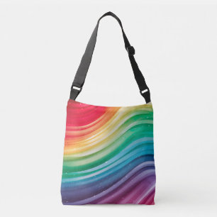 regenboogspectrumgolven crossbody tas