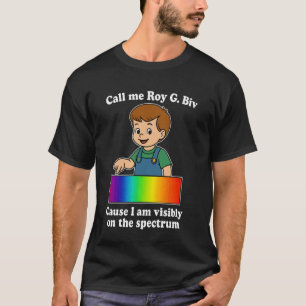 Regenboogspectrumkleuren Wetenschap, Grappig Autis T-shirt