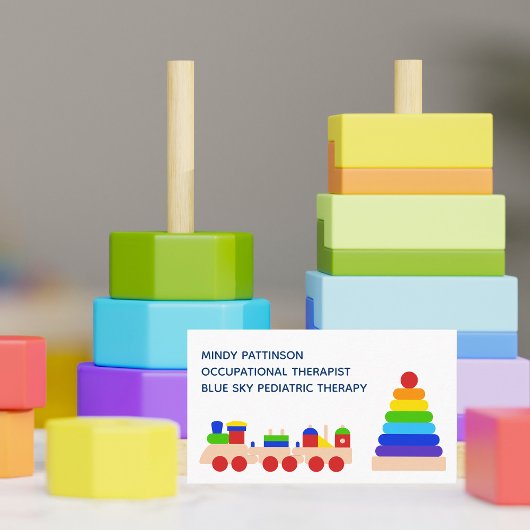 Regenboogspeelgoed voor beroepsethompsen visitekaartje