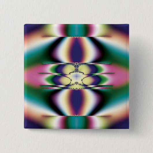 Regenboogspiegels Vierkante Button 5,1 Cm (Voorkant)