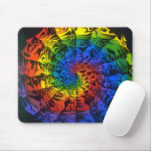 regenboogspiraal muismat (Met muis)