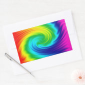 regenboogspiraal rechthoekige sticker (Envelop)
