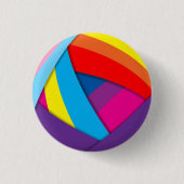 Regenboogspiraal Ronde Button 3,2 Cm (Voorkant)