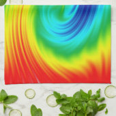 Regenboogspiraal Theedoek (Gevouwen)