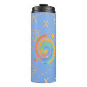 regenboogspiraalstelsel thermosbeker (Voorkant)