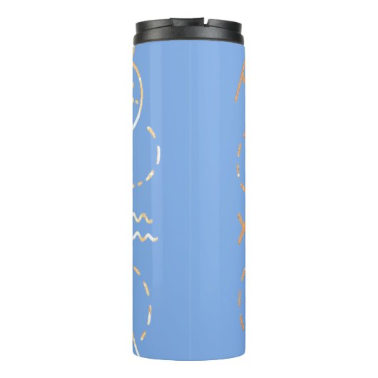 regenboogspiraalstelsel thermosbeker (Achterkant)