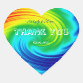 regenboogspiraalvormige rechthoekige sticker (Voorkant)