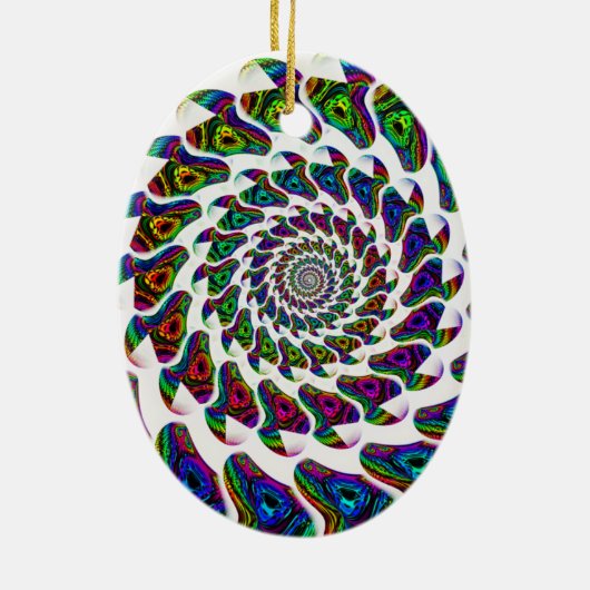 "Regenboogspiritisme" Keramisch Ornament (Achterkant)