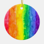 Regenboogspoelversiering Keramisch Ornament (Voorkant)