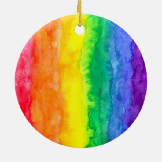 Regenboogspoelversiering Keramisch Ornament (Achterkant)