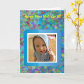 Regenboogspots eerste geboorte Kaart (Gele Bloem)