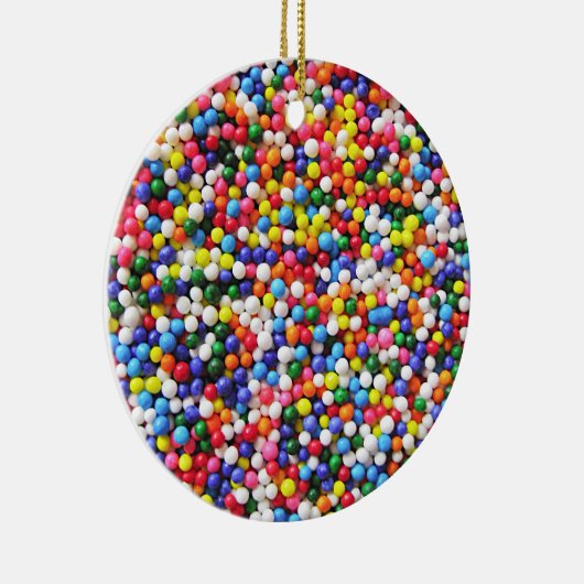 Regenboogsprinken Keramisch Ornament (Rechts)