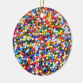 Regenboogsprinken Keramisch Ornament (Links)