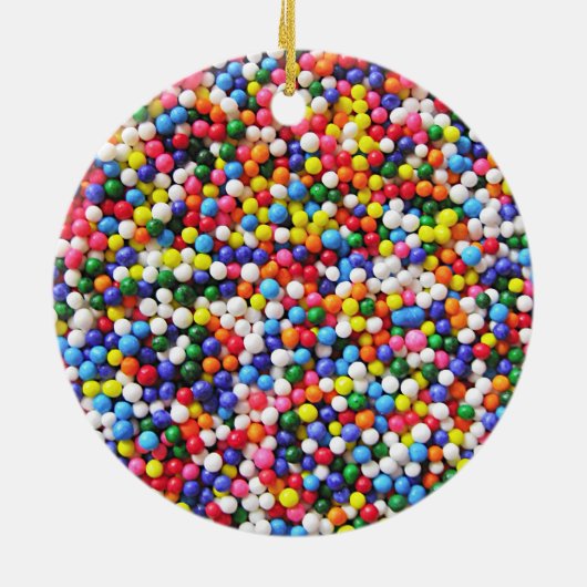 Regenboogsprinken Keramisch Ornament (Achterkant)