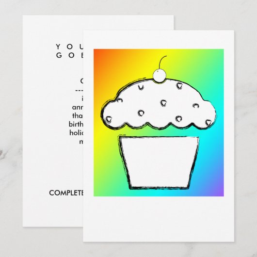 regenboogstaart kaart (Voorkant / Achterkant)