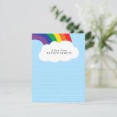 Regenboogstaart Kinder platte Briefpapier kaarten (Staand voorkant)