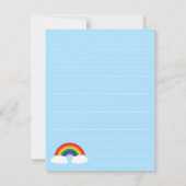 Regenboogstaart Kinder platte Briefpapier kaarten (Achterkant)