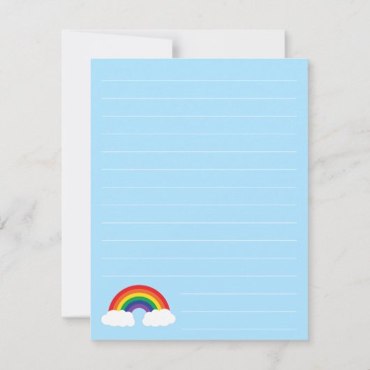 Regenboogstaart Kinder platte Briefpapier kaarten (Achterkant)