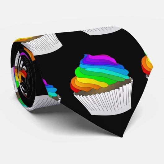 regenboogstaart stropdas (Opgerold)