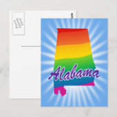 Regenboogstaat Alabama Briefkaart (Voorkant / Achterkant)