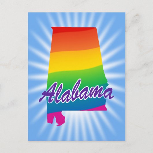 Regenboogstaat Alabama Briefkaart (Voorkant)